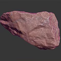 Reddish Brown Natural Wood Stone With Rough Texture And Smooth Surface On Dark Background 3d model
