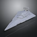 Detailed Scale Starship Model With Triangular Design For Cosmic Aerospace Enthusiasts