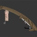 Brown Long Strip Mechanical Equipment With Metal Components And Industrial Structure