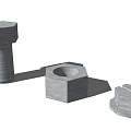 3D Rendered Hexagonal Bolt And Nut Mechanical Components For Machinery