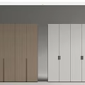 Modern Wardrobe Designs with Brown and Gray Sliding Doors and Minimalist Panel Design
