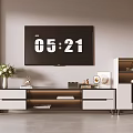 Modern Light Luxury TV Stand With Side Cabinet And Ambient Light For Cozy Living Room