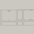 Decorative Gypsum Molding with Ornate Patterns for Wall Decor Styles 3d model