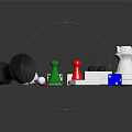 modern dice chess 3d model