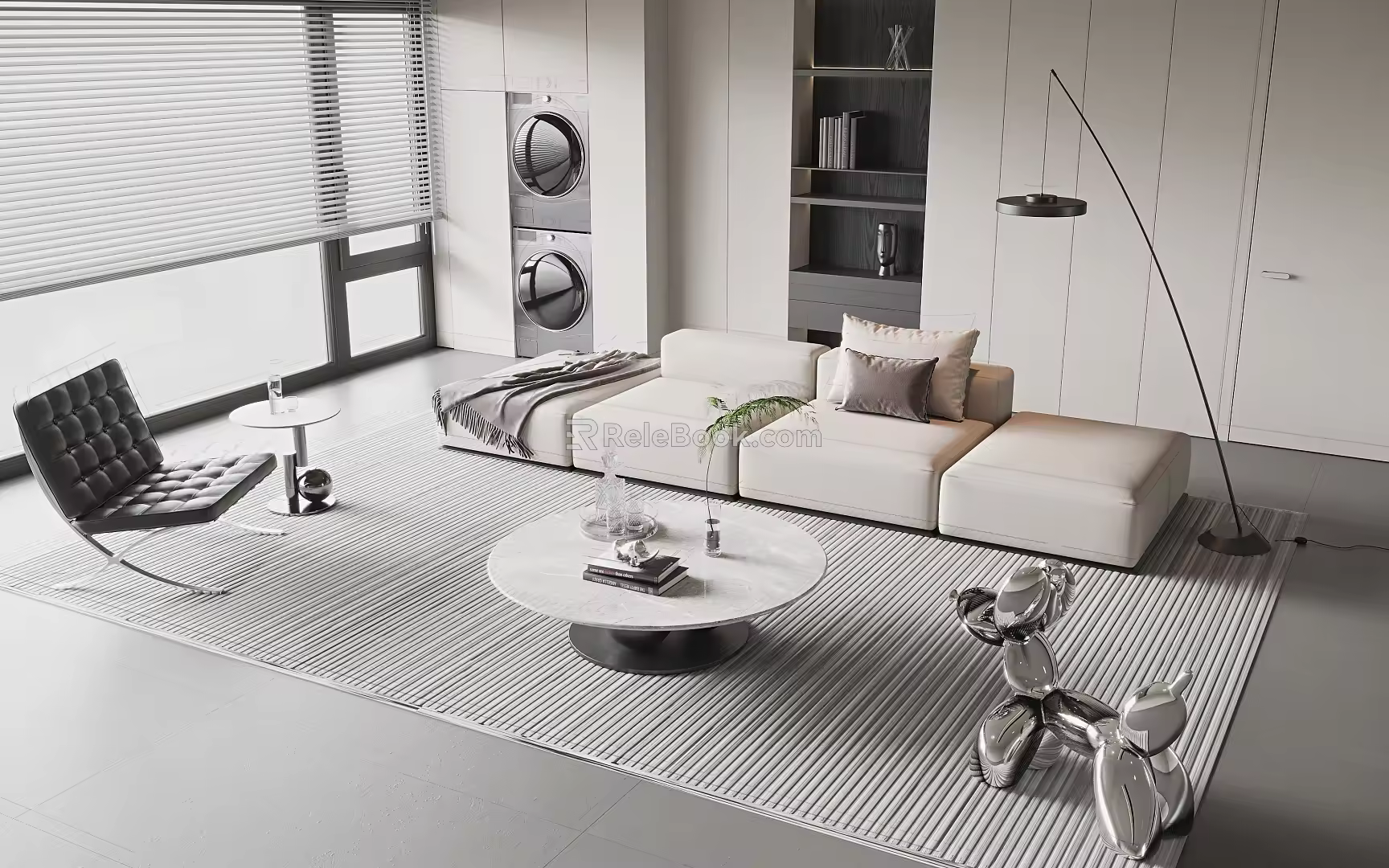 Sofa Coffee Table Combination Multi-person Sofa Coffee Table Single Casual Chair Lazy Sofa Gold 3d model