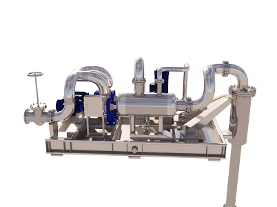 Pump skid pumping system 3d model