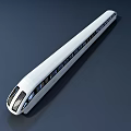 Sleek Modern White High Speed Train With Aerodynamic Design And Windows 3d model