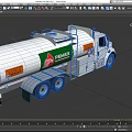 White PEMEX Fuel Tanker Truck With Green Leaf Logo And Orange Labels