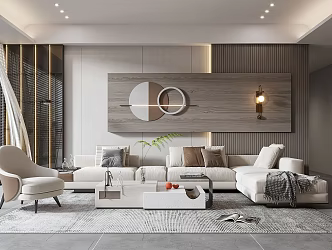 modern living room 3d model