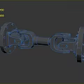 Heavy Duty Industrial Metal Universal Joint With Flanged Ends And Mechanical Components