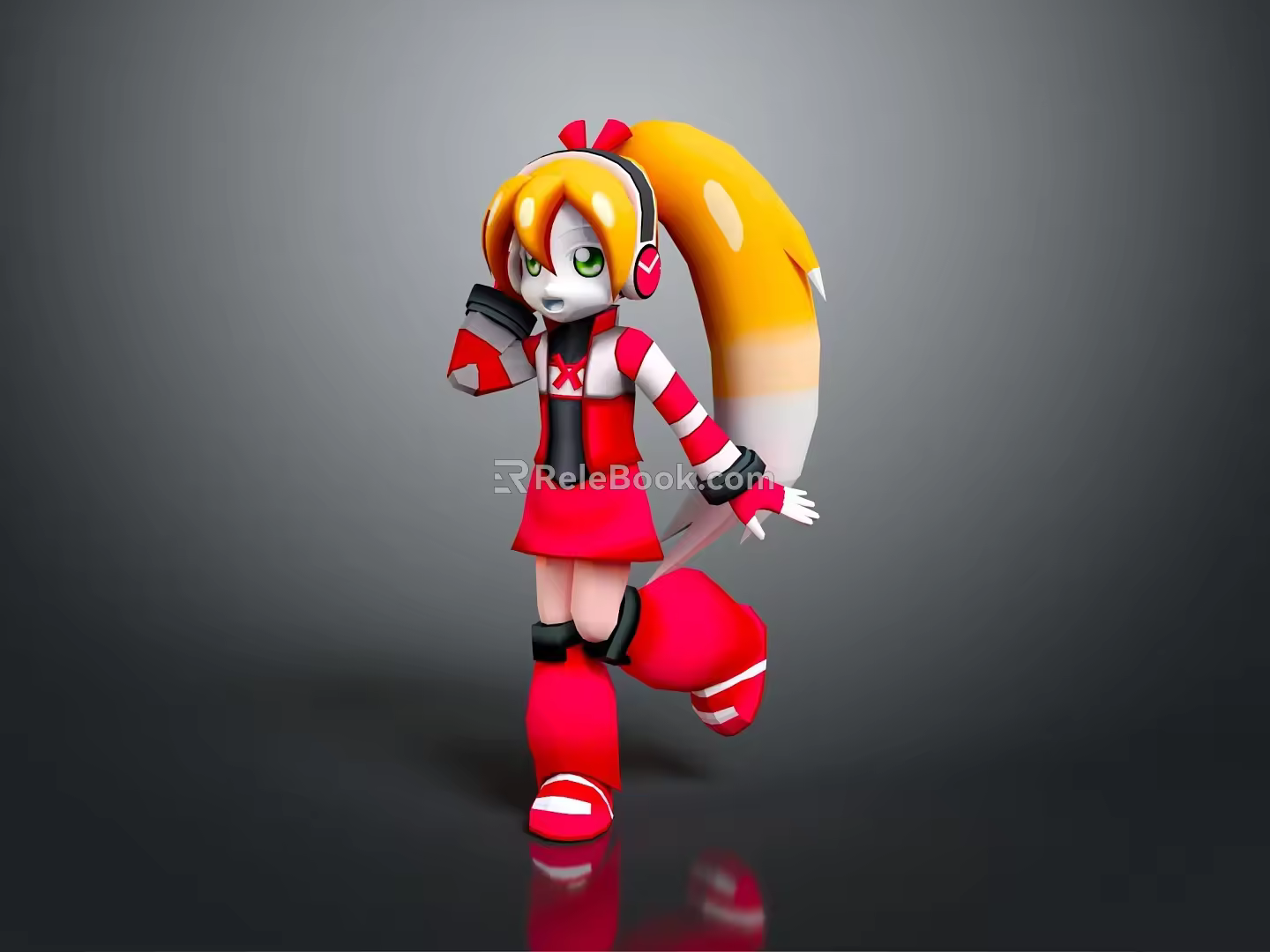 Modern game character child 3d model