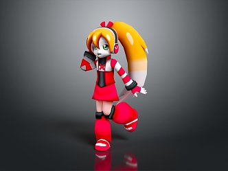 Modern game character child 3d model