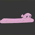 White Ceramic Decorative Flute With Cat Sculpture And Holes Design