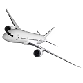 Modern Passenger Aircraft Exterior Views From Different Angles With Key Features 3d model