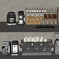 Essential Coffee Tea Kitchen Appliances With Coffee Machines Cups And Tea Accessories