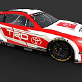 Toyota Race Car With TRD Logo And Red White Livery