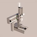 Industrial Precision Equipment For Automated Manufacturing With Robotic Arm And Guide Rails