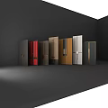 Stylish Double Doors Collection With Various Colors Materials And Designs 3d model