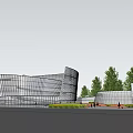Modern Architecture Exhibition Area 3d model