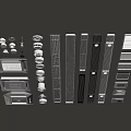 Various Air Conditioner Vents In White Black Slotted Grille Designs For Home Interior Decoration
