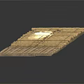 Simple Wooden Bamboo Bridge Model With Logs And Planks Structure Design