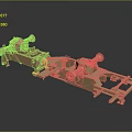 Golden Commercial Equipment Mechanical Structure With Multiple Connecting Parts And Brackets For Industrial Use