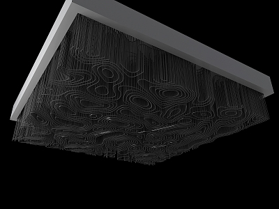 Special-Shaped Ceiling Special-Shaped Ceiling Corrugated Ceiling Wave Ceiling Industrial Wind Ceiling Restaurant Ceiling Wire Ceiling 3d model