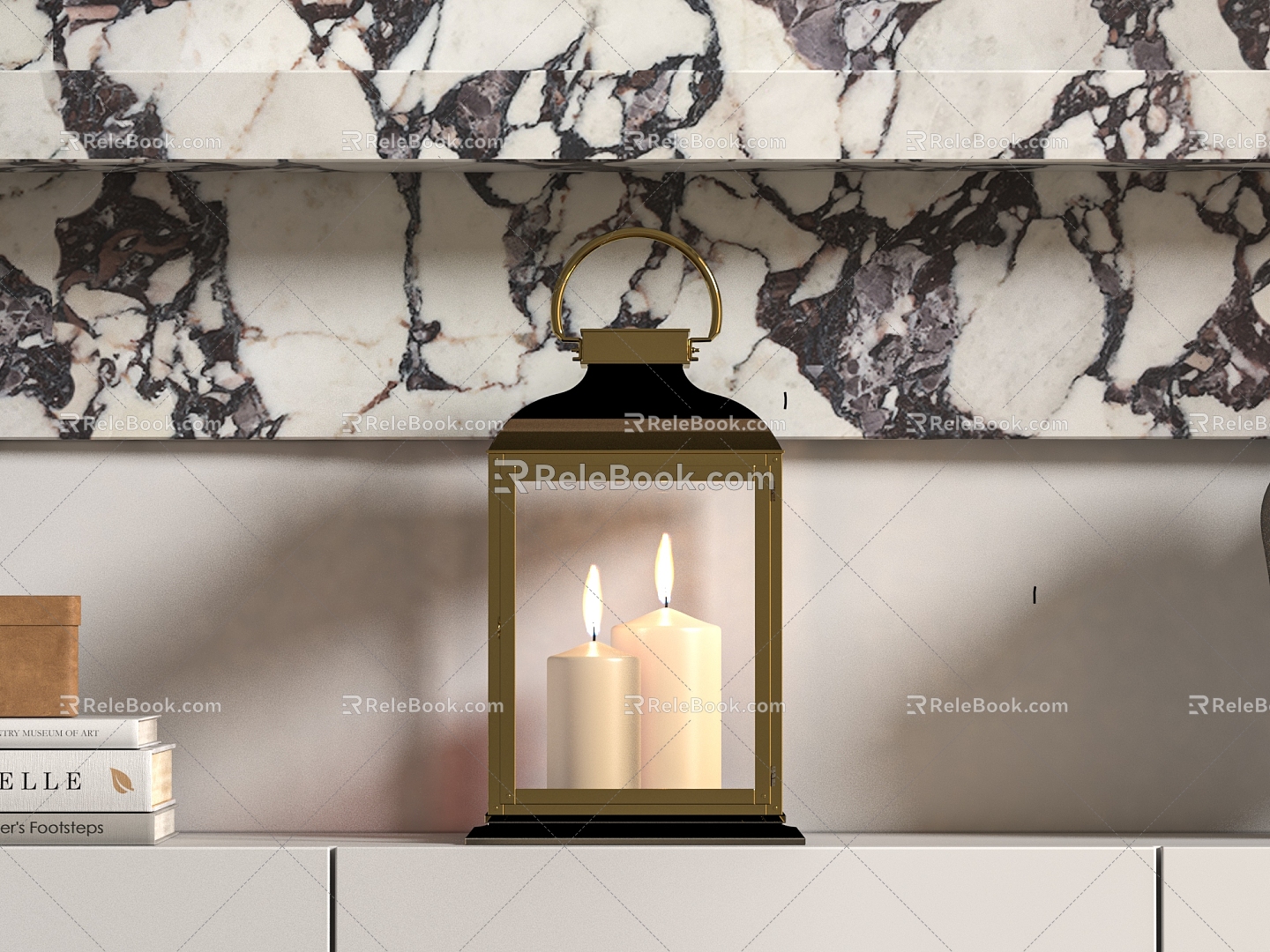 Modern Candle Ornament Candlestick 3d model