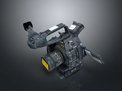 High Quality Professional Video Camera with HD Lens and Body Design 3d model