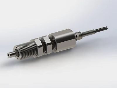 Precision Engineered Metal Mechanical Component With Silver Finish And Threaded Design 3d model