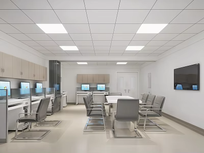 modern public office area doctor's office 3d model