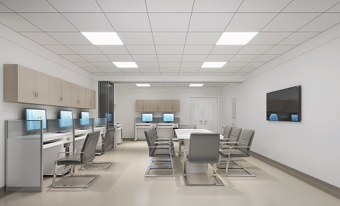 modern public office area doctor's office 3d model