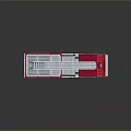 Red And Silver Toy Fire Truck Model With Ladder And Detailed Design