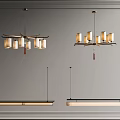 Modern Chandeliers With Various Designs Including Multiple Light Arms And Linear Structures For Home Decor 3d model