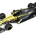 Sleek Renault F1 Race Car With Yellow And Black Aerodynamic Bodywork And Wheels