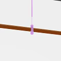 Modern Linear Pendant Light with Black Metal Frame and Illuminated Strip for Contemporary Interior Design
