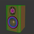 Modern Orange Home Audio Speaker With Compact Design And Black Accents