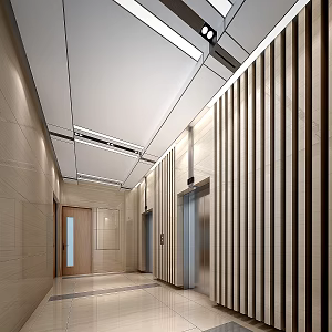 Elevator hall 3d model