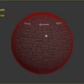 Realistic Stone Texture Material Sphere with Detailed 3D Surface Design