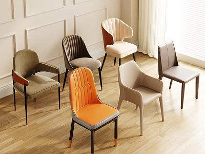 modern dining chair 3d model