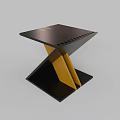 Modern Stools With Crossed X Structure And Two Different Color Designs 3d model