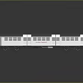 Modern Train With Two Carriages White Body Black Roof Windows Doors And Reflective Surface