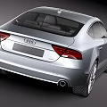 Stylish Silver Audi Coupe With Modern Sleek Body And Front Design Features 3d model