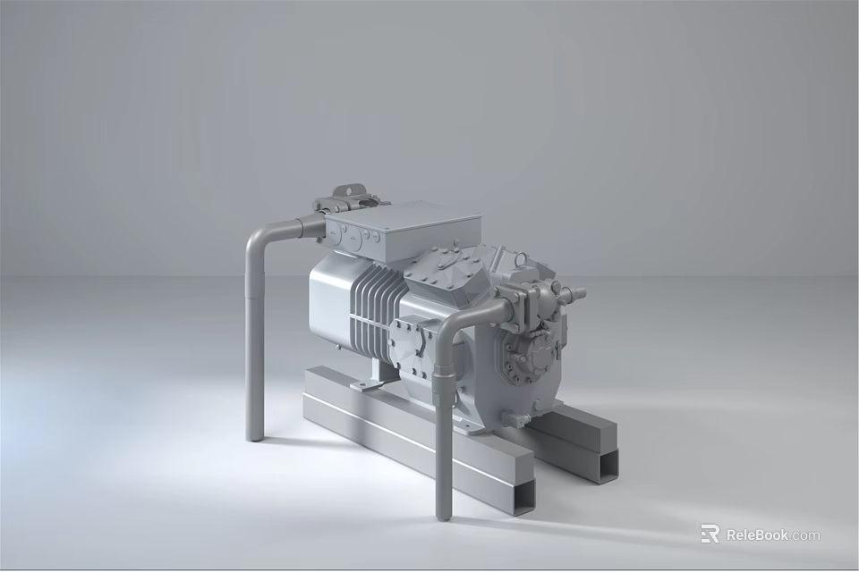Industrial Equipment Featuring Metal Structure Precision Components And Mechanical Pipes 3d model 