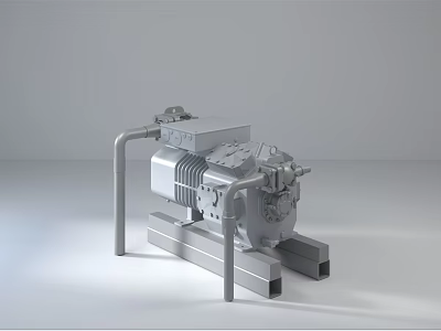 Industrial Equipment Featuring Metal Structure Precision Components And Mechanical Pipes 3d model