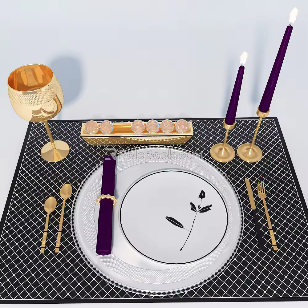 Modern Tableware 3d model