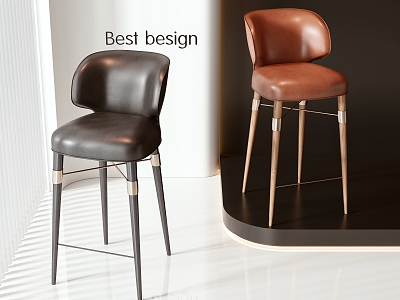 Modern Bar Chair 3d model