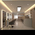 Modern Minimalist Beauty Hair Salon Interior Design With Comfortable Styling Chairs And Wooden Display Shelves