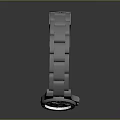 Luxury Stainless Steel Watch With Black Dial White Markers And Shiny Metallic Band