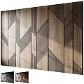 Modern Geometric Wooden Accent Wall With Vertical Striped Patterns And Natural Texture